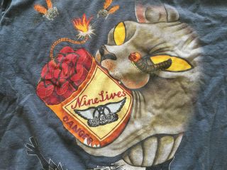 Rare Vintage 90s Aerosmith Nine Lives World Tour Dynamite Concert T Shirt Xl