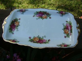 Vintage Royal Albert Old Country Roses Bone China Rectangle Serving Tray