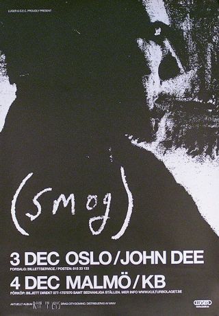 Smog Bill Callahan 2001 Rain On Lens Swedish Concert Promo Poster