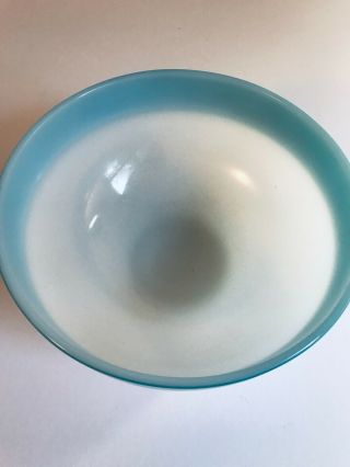 Vintage Fire King Colonial Band Stripe Mixing Bowl Teal 2