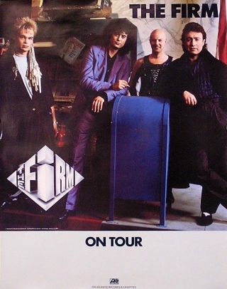 The Firm 1986 On Tour Promo Poster Led Zeppelin