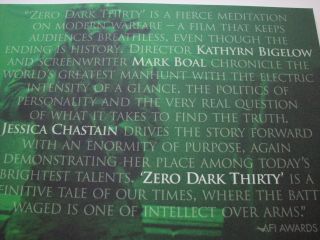 Zero Dark Thirty Jessica Chastain Pressbook Oscar Ad Press Book X