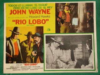 John Wayne Rio Lobo Western Jorge Rivero Spanish Mexican Lobby Card 5