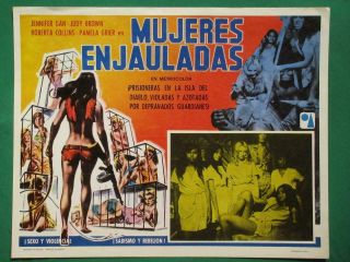 Women In Cages Sexy Babe Sexploitation Whip Dominatrix Mexican Lobby Card 2