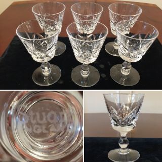 Set Of 6 Stuart Crystal Glengarry/cambridge 2 Oz Liqueur Cordial Wine Glasses
