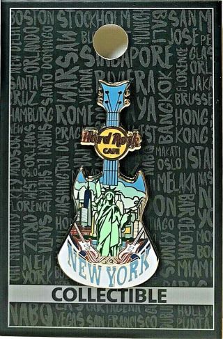 Hard Rock Cafe York Pin Core City Tee V17 Liberty Skyline Guitar 96328