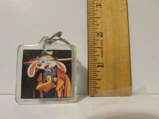 Rare Vintage Who Framed Roger Rabbit Plastic Keychain Disney/amblin Collectable