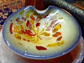 Vintage Murano/venetian Multicolor Art Glass Ashtray/candy Dish Gorgeous