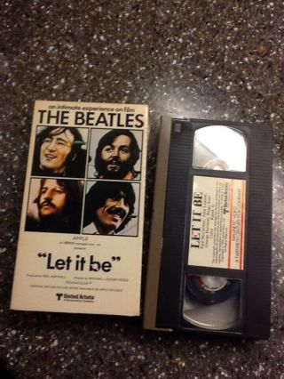The Beatles Vhs Tape “let It Be” 1981 Usa Near Cond Oop Just Watc