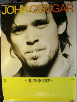 Rare John Cougar Mellencamp In Concert 24 X 32 " Poster Mercury Promo