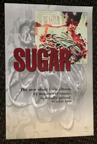 Sugar Beaster 24x36 Record Store Promo Poster Hüsker Dü Bob Mould Ryko 1993