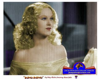 " King Kong " 1933 Beauty Fay Wray 8x10 Color Photo