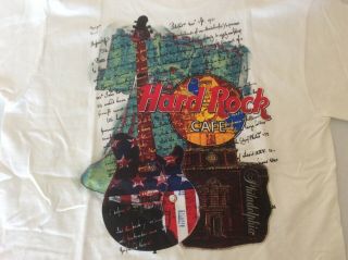 Hard Rock Cafe Vtg 90s Nwot Philadelphia Graphic T Shirt Mens Size Small