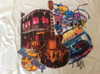 Hard Rock Cafe Vtg 90s Nwot Orleans Graphic T Shirt Mens Size Medium