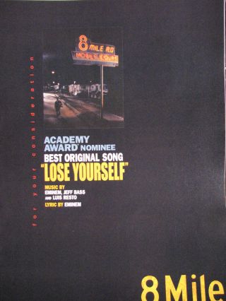 8 Mile Lose Yourself Eminem Oscar Ad