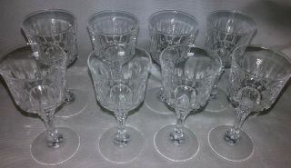 Set Of 8 Stemware Crystal Cordial Liquor Sherry Shot Glasses 4 1/2 In,  Libson