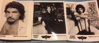 Daryl Hall John Oates (hall & Oates) Set Of 3 8x10 B/w Promo Pix,  1975 & 1976