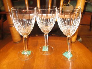 3 Lenox Crystal Clarity 7 3/4 " Water Goblets Or Large Wine Glasses -