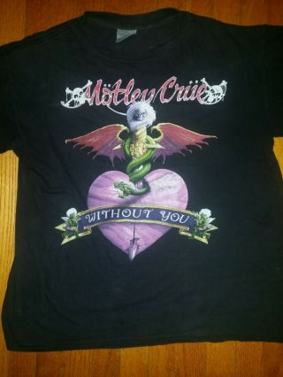 Motley Crue Dr Feelgood Without You Size L Tee Shirt Vintage Vg 1989