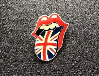 Rolling Stones 1997/1998 Bridges To Babylon Uk Flag Tongue Concert Pin Badge