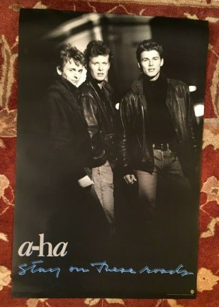 A - Ha Stay On These Roads Rare Promo Poster From 1988