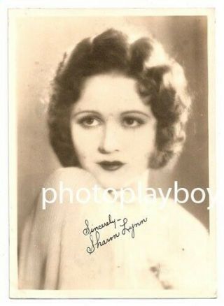 Sharon Lynn Silent Film Actress Laurel & Hardy Costar Flapper Portrait 1920s