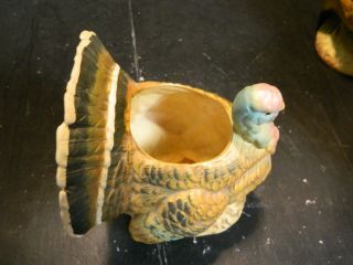 Vintage Hand Painted Napcoware Ceramic Turkey Planter 6 