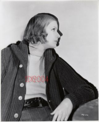 Greta Garbo Older Restrike Rare Photo " Anna Christie " Still Profile Portrait