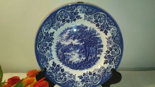 English Scene Blue By Churchill - Dinner Plate - Made In England