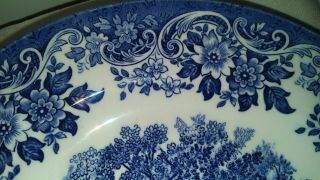English Scene Blue by Churchill - Dinner Plate - Made in England 6
