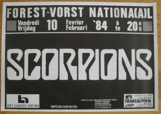 Scorpions Hard Rock Silkscreen Concert Poster 