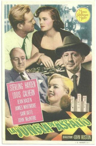 The Asphalt Jungle Marilyn Monroe John Huston Spanish Herald Mini Poster