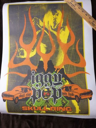 Iggy Pop Skull Ring Promo Poster Stooges Punk