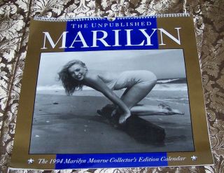 1994 Marilyn Monroe Collector’s Edition Calendar W/unpublished Photos