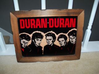 Vintage Rock Art,  Wall Hanging Art Reflect Glass Duran Duran Framed 19 " X 15 "