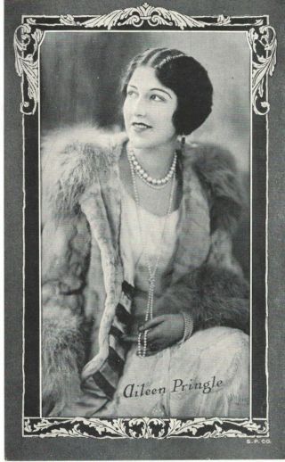 1920s Aileen Pringle Actor Arcade Card - Park Theater Lehighton Pa