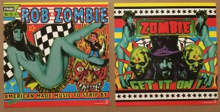 Rob Zombie Rare 1999 Set Of 2 Double Sided Promo Poster Flat 4 American Cd White