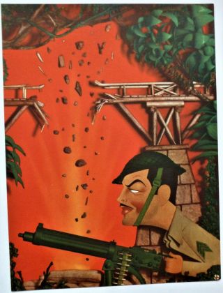 1943 Kapralik Movie Trade Ad - Bataan With Robert Taylor - Color Lithograph