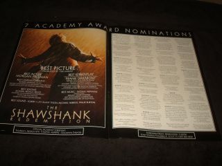 Shawshank Redemption Oscar Ad Tim Robbins S Andy & Forrest Gump Sally Field