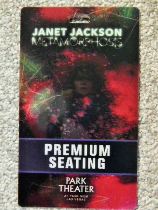 Janet Jackson At Park Theater Vegas May 2019 Orig 3 - D Lenticular Credential