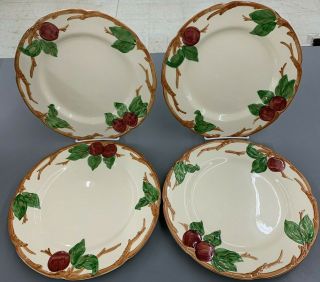 Apple Franciscan Dinnerware Four Dinner Plates Made In California 10.  5 "