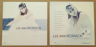 Lee Ann Womack Rare 2000 Set Of 2 Double Sided Promo Poster Flat For Hope Cd Usa