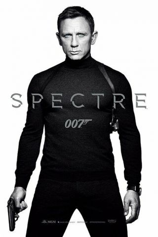 James Bond 007 Spectre Black And White Teaser Poster 61x91cm Daniel Craig