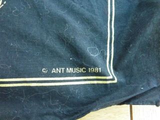 1982 ADAM & THE ANTS PRINCE CHARMING REVIEW COTTON PANEL 16 X 16 