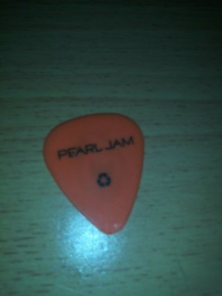 Pearl Jam Avacado Guitar Pick On Stage