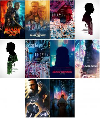 10 Blade Runner 2049 Movie 2017 Mirror Surface Card Sticker Promo Card Poster C3