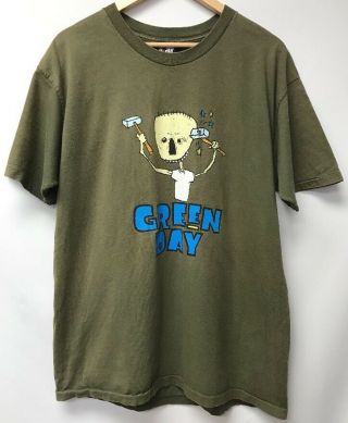 Green Day Nimrod Giant Mens Size Xl T Shirt Green