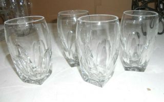 Set Of 4 Heisey Glass Coleport Clear Crystal Soda Tumbler 4 3/8 "