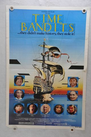 1981 Time Bandits 1sh Movie Poster 27 X 41 Sean Connery,  Shelley Duvall