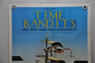 1981 Time Bandits 1SH Movie Poster 27 x 41 Sean Connery,  Shelley Duvall 2